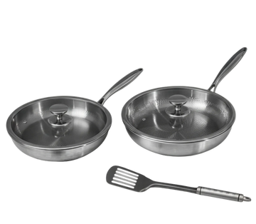 Set Duo di Padelle Classiche in Titanio