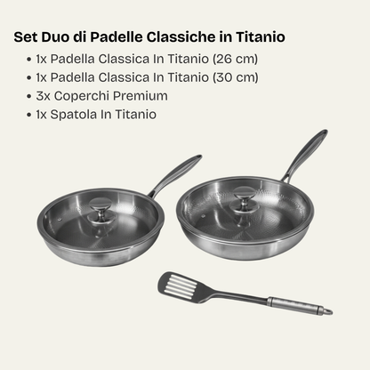 Set duo de poêles classiques en titane